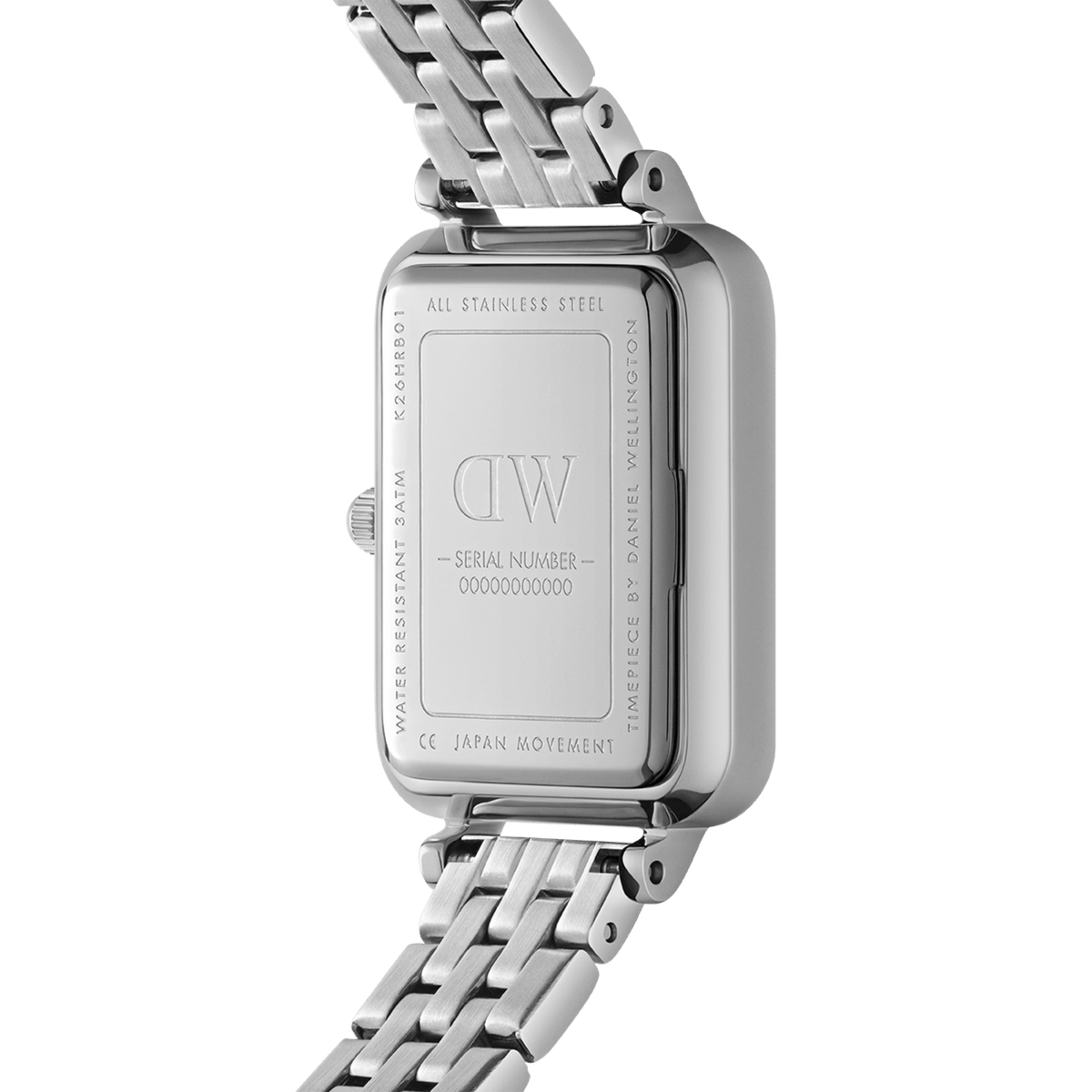Daniel Wellington Quadro Lumine Bezel 5-Link Arctic Silver DW00100670