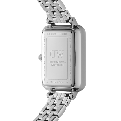 Daniel Wellington Quadro Lumine Bezel 5-Link Arctic Silver DW00100670