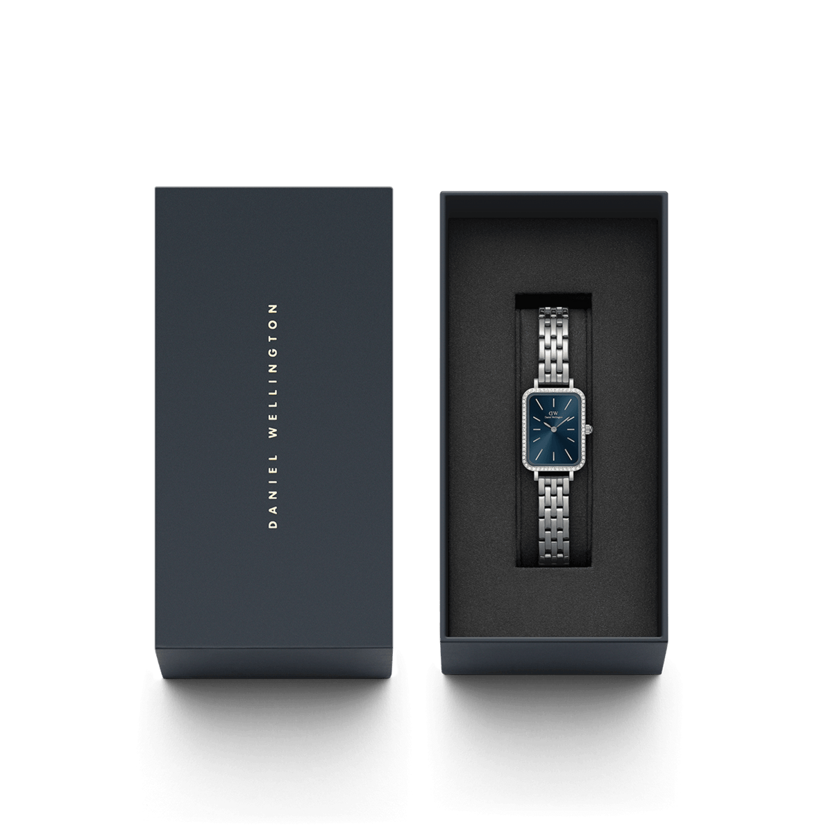 Daniel Wellington Quadro Lumine Bezel 5-Link Arctic Silver DW00100670