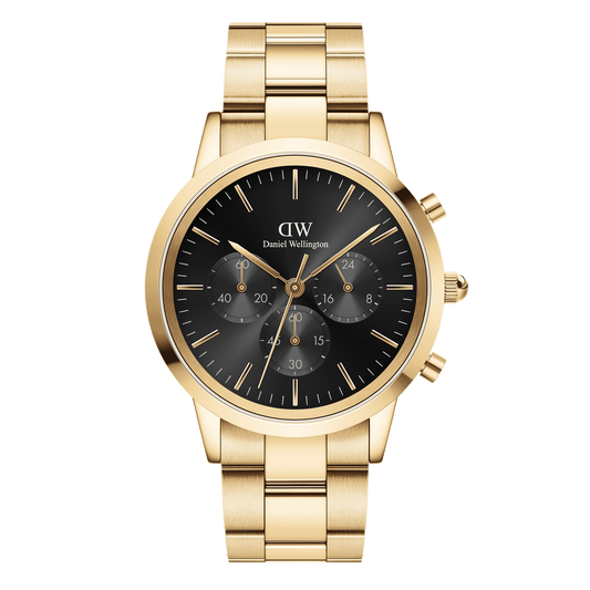 Daniel Wellington Iconic Chronograph Link Onyx Gold DW00100641
