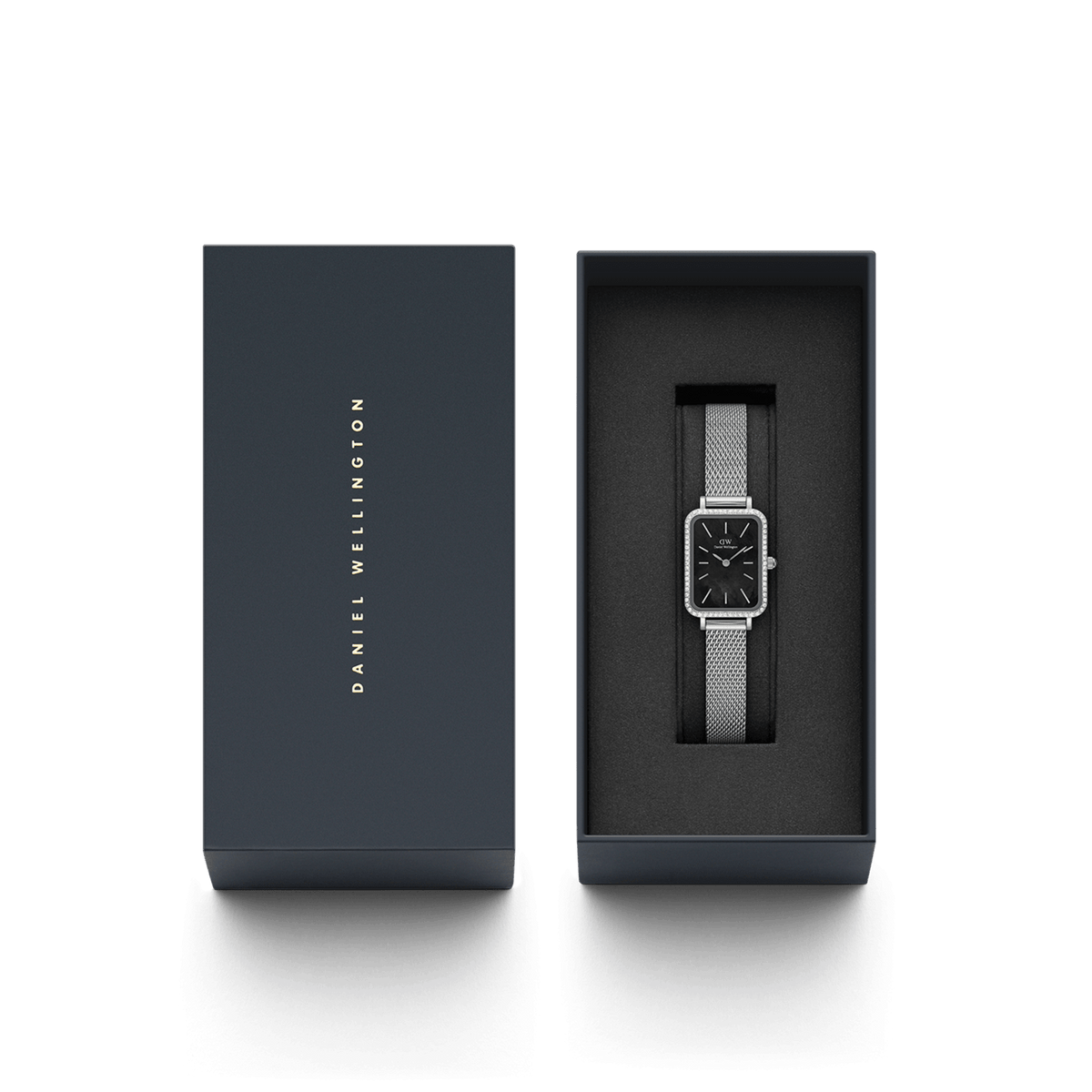 Daniel Wellington Quadro Lumine Bezel Sterling Black Mother of Pearl DW00100667