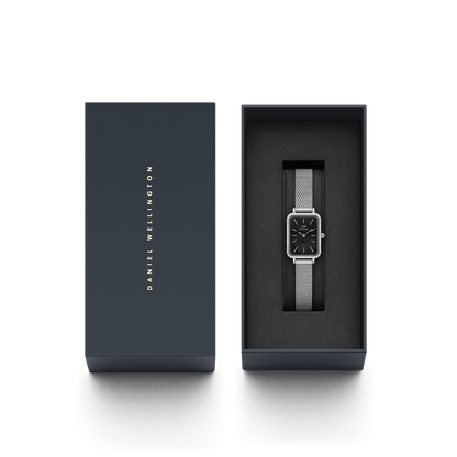 Daniel Wellington Quadro Lumine Bezel Sterling Black Mother of Pearl DW00100667